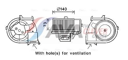 RT8594 AVA Ventilador de habitáculo